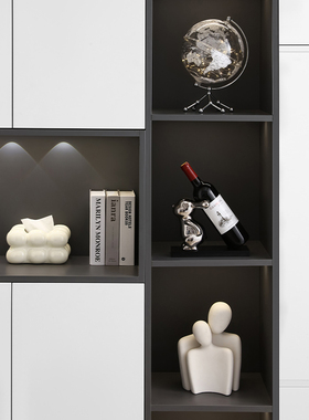 速发奢轻熊高档红酒架摆件酒柜装饰品家柜客厅电视柜餐边居工艺品