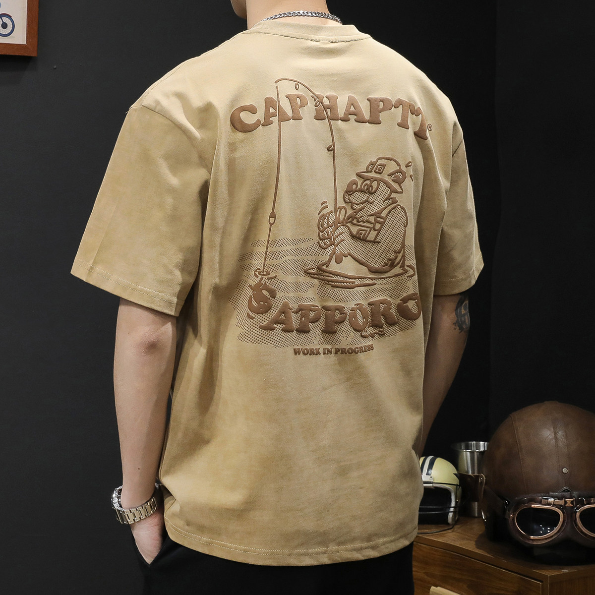 重磅短袖男士宽松大码潮牌2023 t恤 酷依潮人T恤