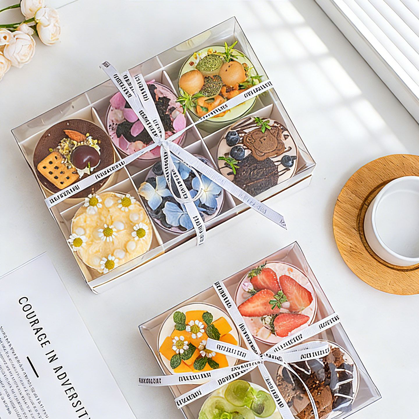 46四六宫格甜品打包盒下午茶歇慕斯蛋糕包装盒泡芙雪媚娘外带盒子,淘宝优惠券,粉丝福利购,淘宝优惠卷