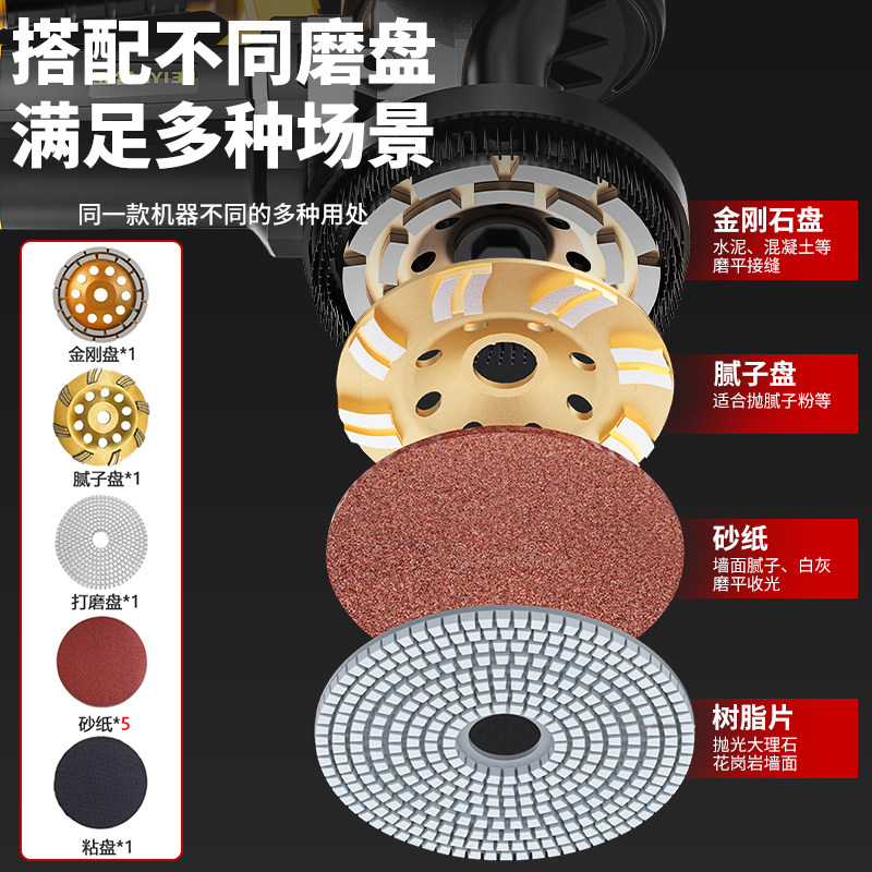 自吸无尘粗刨机电动刨墙机混凝土水泥地面腻子墙面地坪打磨机神器,淘宝优惠券,粉丝福利购,淘宝优惠卷