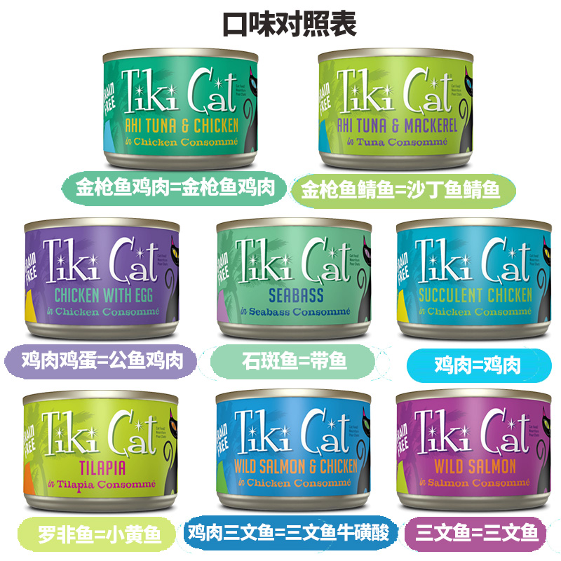 Tikicat奇迹猫营养增肥低敏无谷主食猫罐头夏威夷烧烤全年龄段80g - 图3