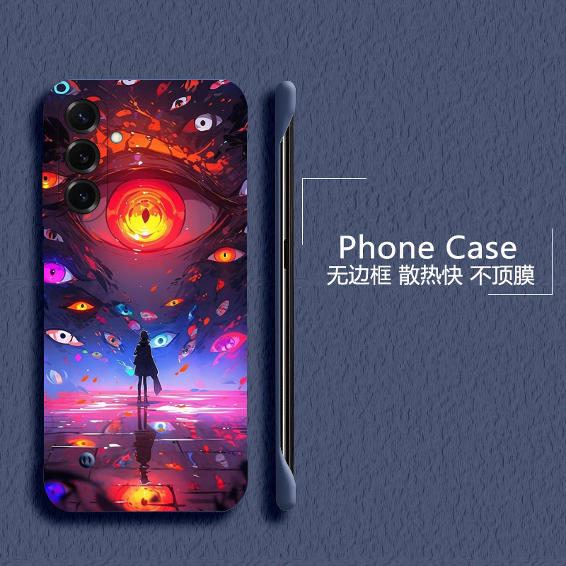 克苏鲁之眼适用三星Galaxys25手机壳s23+无边框s24ultra散热s22新款s22+半包s22ultra薄5g硬防摔保护套外壳女 - 图1