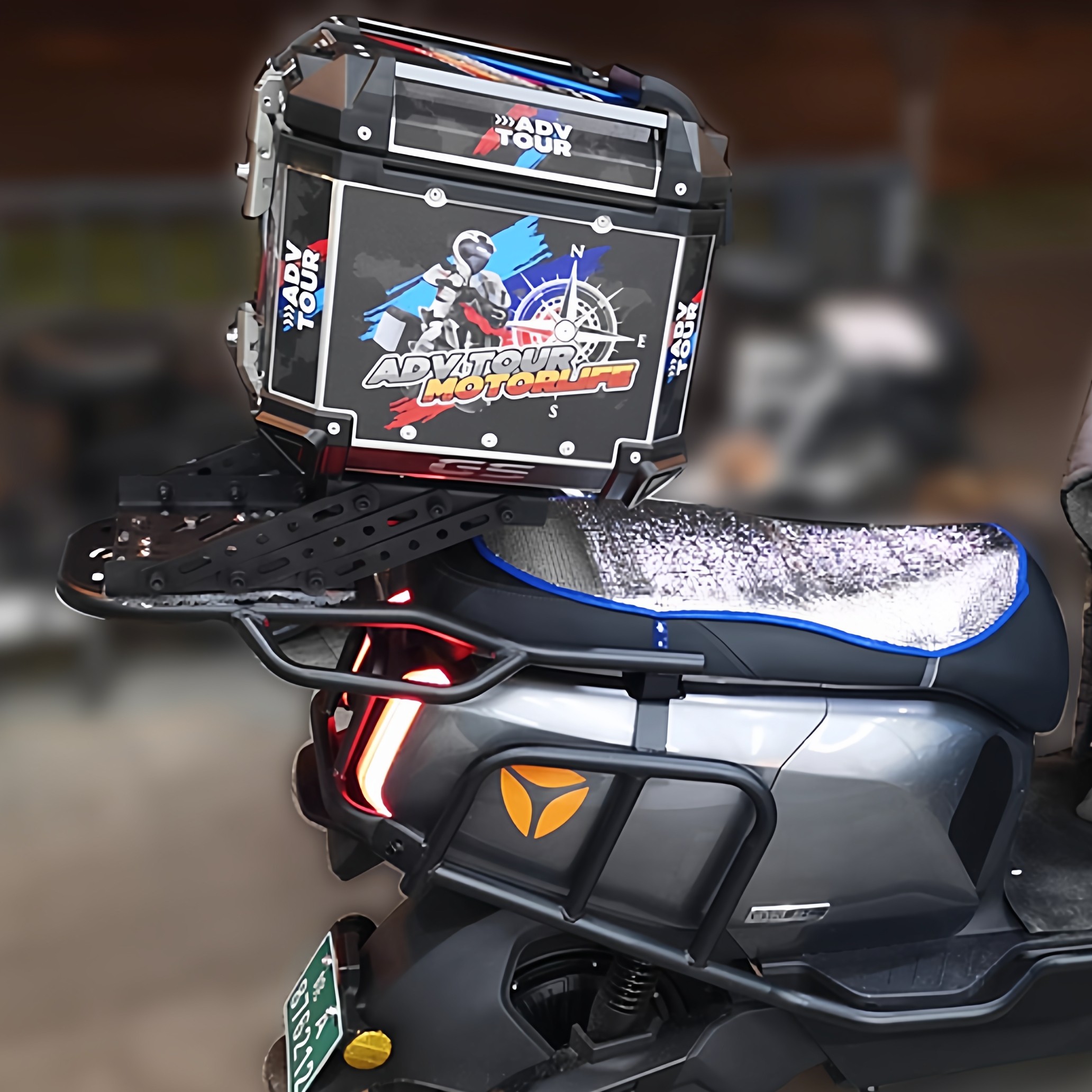 摩托车通用多孔伸缩货架铝合金尾箱可左右移动折叠尾架活动机车,淘宝优惠券,粉丝福利购,淘宝优惠卷