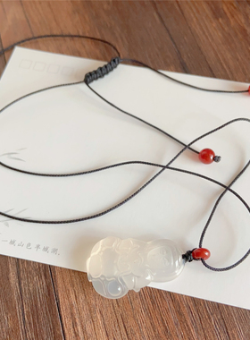 天然白玉髓观音玉坠平安观世音