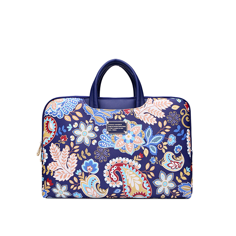 venuco14寸女手提公文包复古印花 venuco女士包袋