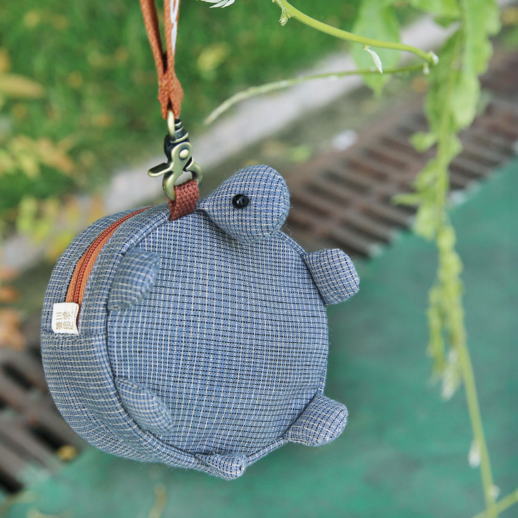 三色补丁小海龟2020新款可爱零钱包 三色补丁钱包