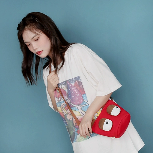 三色补丁 Летняя небольшая сумка на одно плечо для школьников, сумка через плечо, популярно в интернете