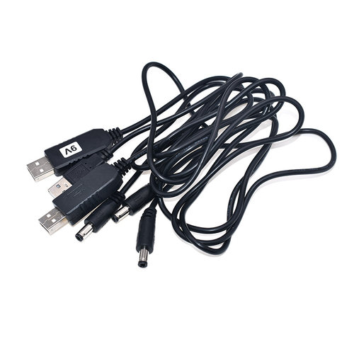 USB电源线USB转DC5.5*2.1mm充电线供电线圆孔5V9V12V升压线 USB线 - 图3