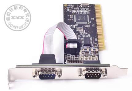 西霸FG-PMIO-V3T-0002S PCI2串口扩展卡2个RS232九针com口moschip - 图2