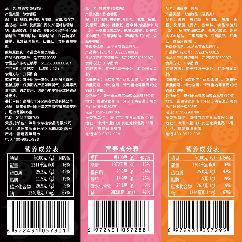 比比赞猪肉枣香肠肉肠子网红爆款小零食小吃推荐台式烤小香肠即食-图1