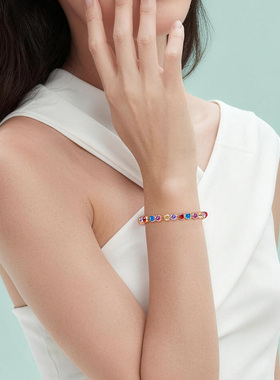 多巴胺手链单排满钻手饰