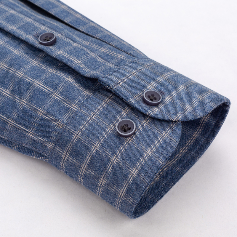 罗蒙春季长袖男士纯棉中年磨毛衬衫 戈雷斯顿服饰衬衫