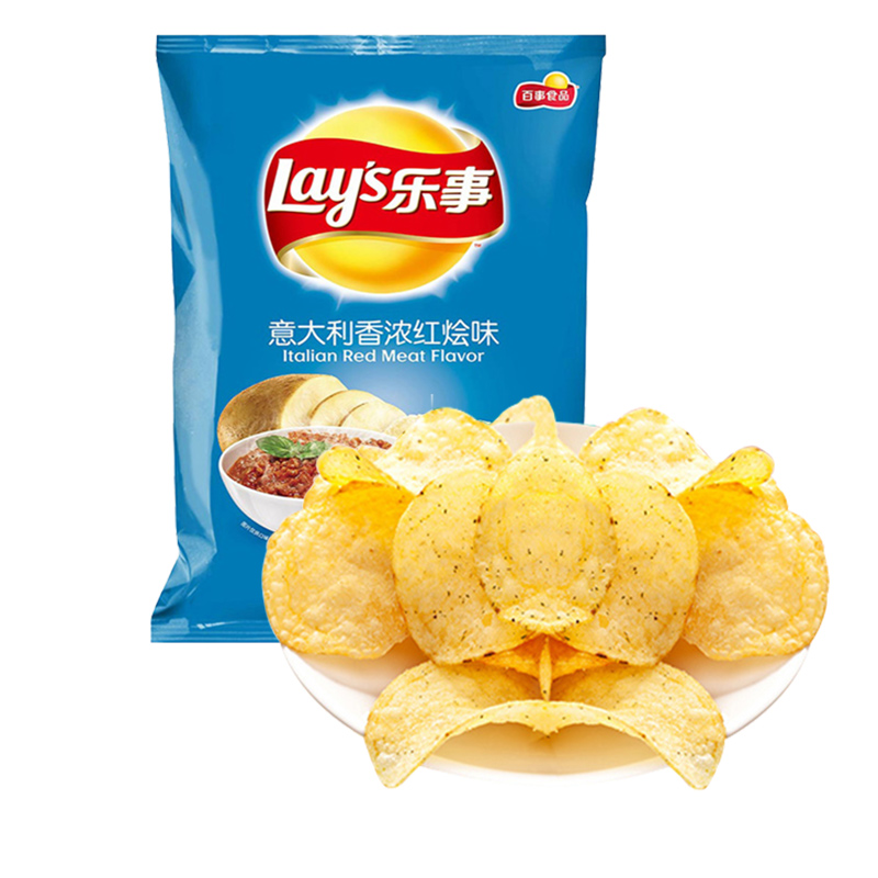 乐事薯片意大利香浓红烩味70g*10袋办公室休闲零食小吃薯片