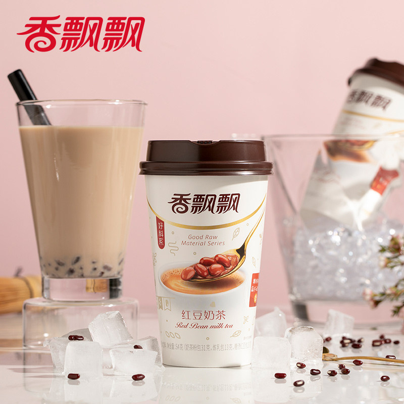 【王一博推荐】香飘飘整箱*红豆奶茶 宇博伟承食品杯装奶茶