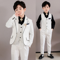 Flower Boy Gown Boy Little Suit Suit Autumn-winter Children White West Suit Handsome host acting out of suit