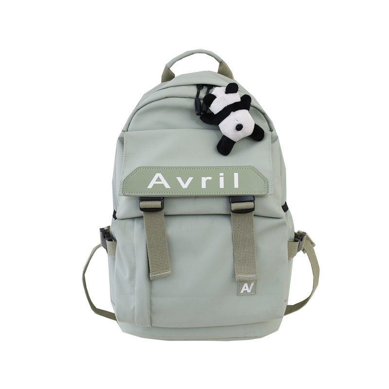 高颜值初中生女韩版高中学生双肩包 单色空间双肩背包