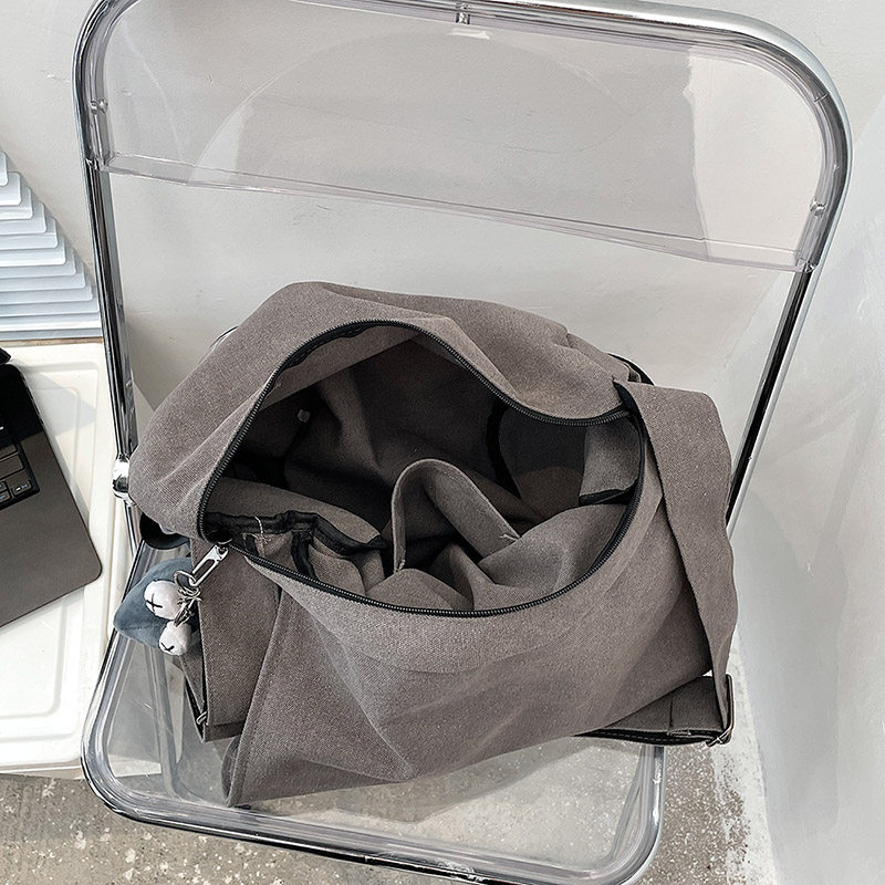 帆布复古休闲男士旅行单肩小挎包 单色空间男士包袋