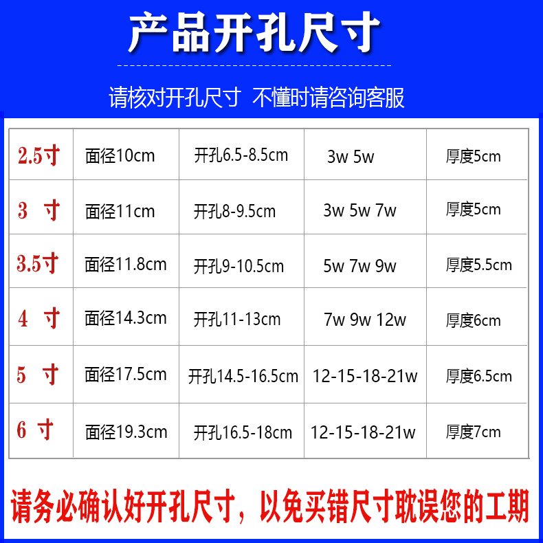 led筒灯嵌入式孔灯洞灯家用简灯7.5开孔吊顶三色天花灯射灯牛眼灯