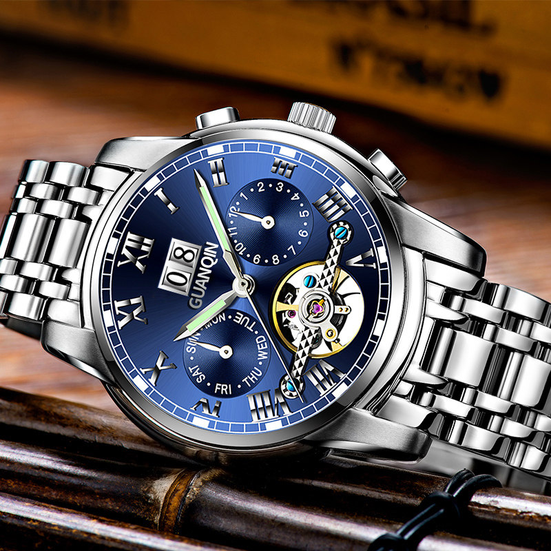 瑞士正品浪冠琴男士全自动机械手表 冠琴荣事翔国产腕表