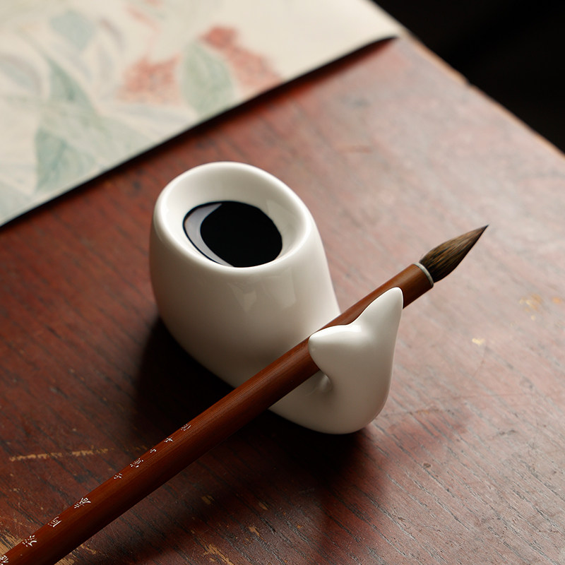 陶瓷鲸鱼笔搁 墨碟文镇 文房四宝书法练字多功能批发书法陶瓷器笔搁镇纸镇摆件,淘宝优惠券,粉丝福利购,淘宝优惠卷