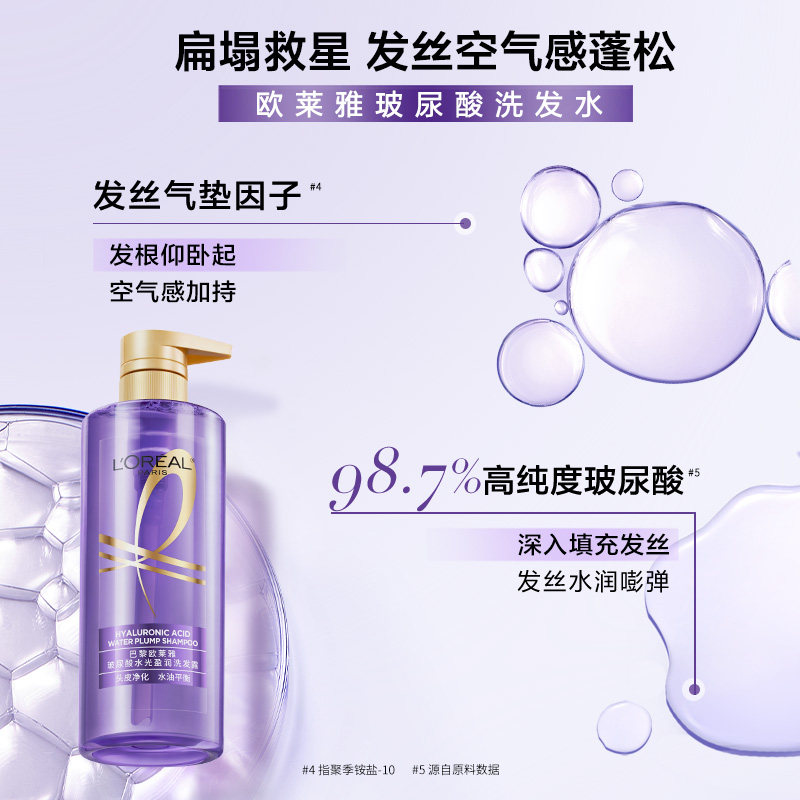 【预售】欧莱雅玻尿酸洗护套装护发素 欧莱雅美发洗发水