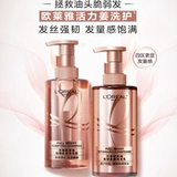 L'Oreal, шампунь, кондиционер с имбирем, обезжиривающий комплект, пряди волос