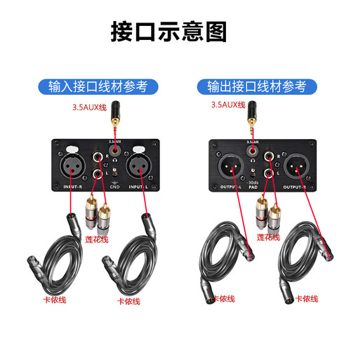 XLR-2RS音频隔离器 卡侬莲花3.5MM专业解决调音台共地干扰杂音衰减滤波去除舞台功放音响笔记本卡农电流声 - 图1