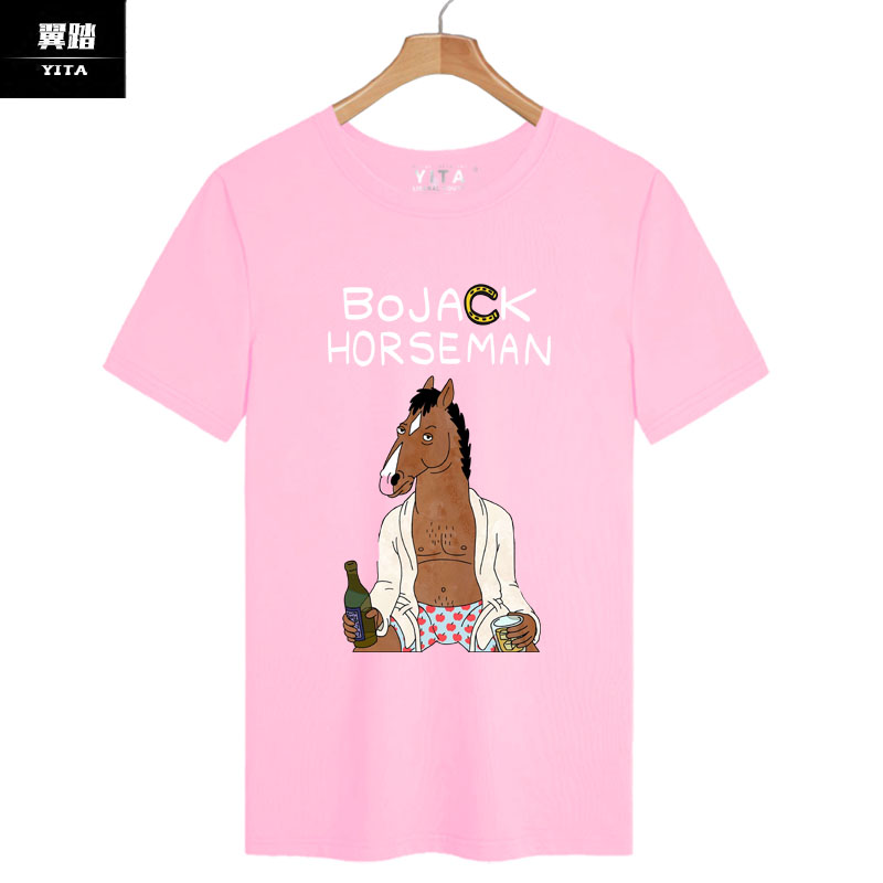 马男波杰克美剧BoJack Horseman短袖T恤衫男女动画周边衣服半截袖 - 图3