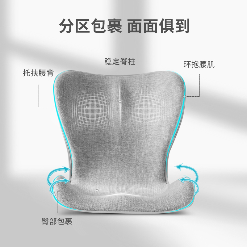 PPW护腰坐垫靠垫一体办公室久坐护腰椅子靠背垫腰靠靠背座椅腰垫