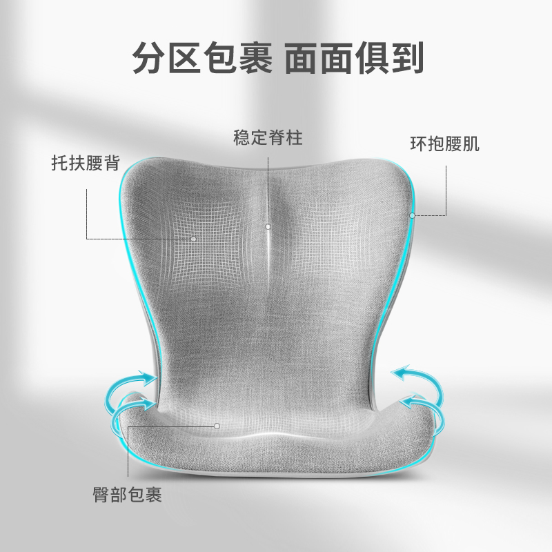 PPW花瓣坐垫靠垫一体办公室久坐护腰椅子靠背垫屁股屁垫坐垫椅垫 - 图2