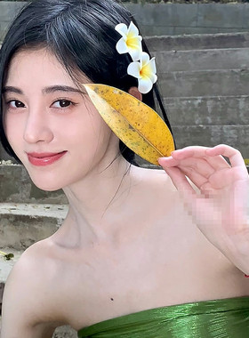 鞠婧祎同款甜美花瓣边夹少女头饰