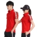 Bộ đồ thể thao nam mùa hè giản dị tay ngắn thể thao nữ buổi sáng ngoài trời chạy thể dục kích thước lớn đôi áo len hai mảnh - Thể thao sau