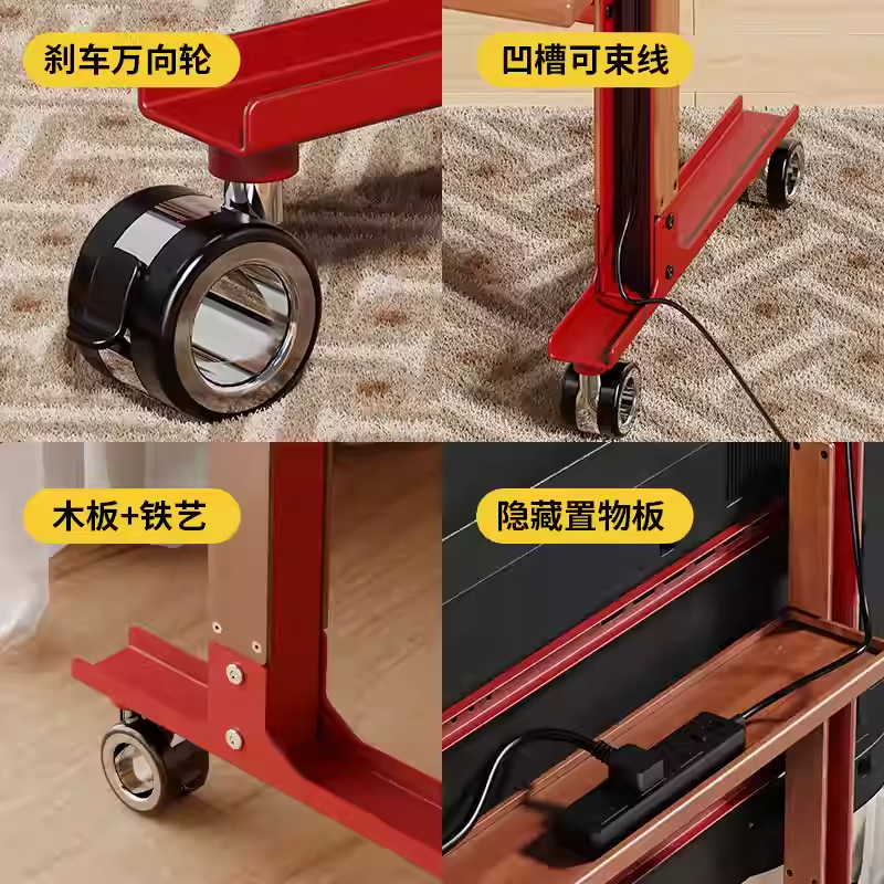 通用电视机可移动支架落地带轮式推车支架适用创维海信TCL等182