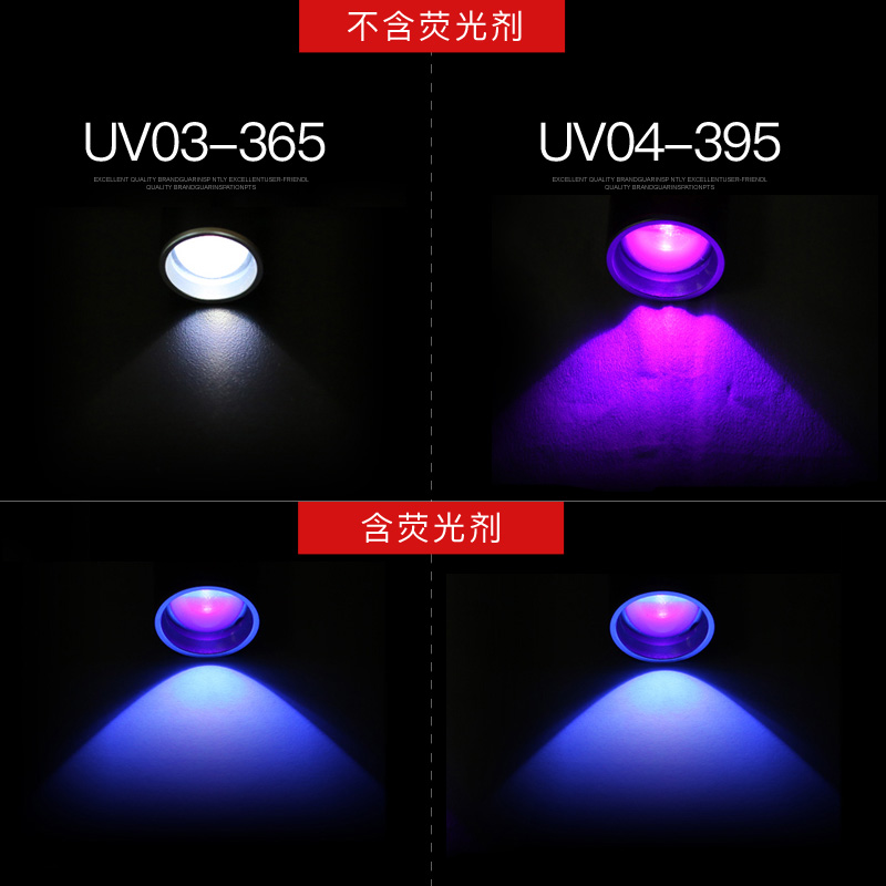 神火UV03荧光剂检测试笔365nm紫光灯验钞防伪紫外线灯变焦手电筒 - 图2