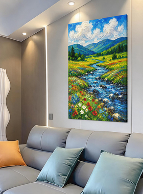 风景油画装饰画客厅挂画山水风景画唯美自然风挂画