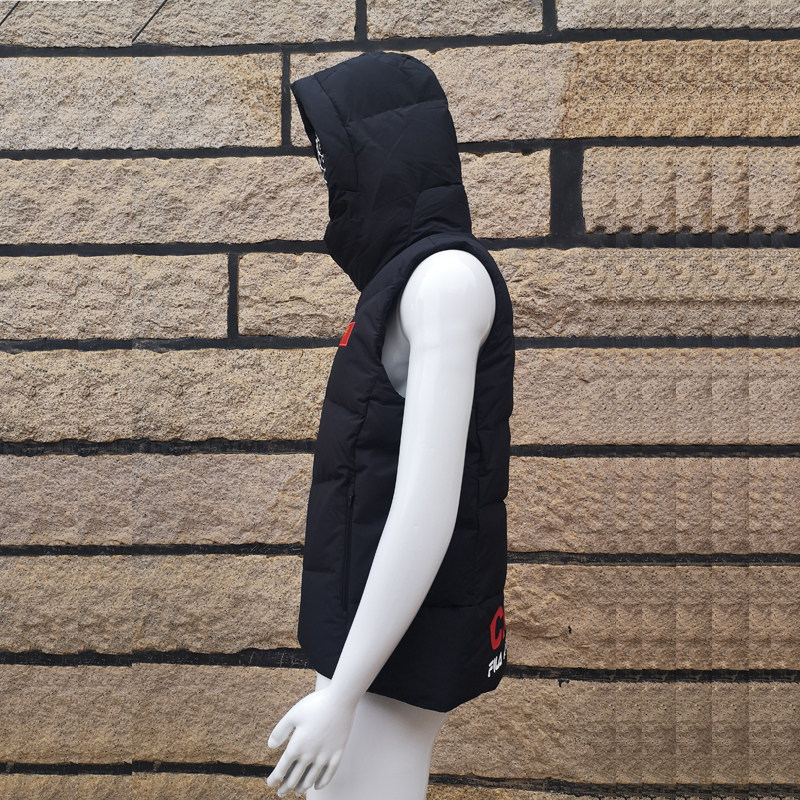 Fila/斐乐2020赞助中国代表团国家队深蓝白鸭绒连帽羽绒马甲国服,淘宝优惠券,粉丝福利购,淘宝优惠卷