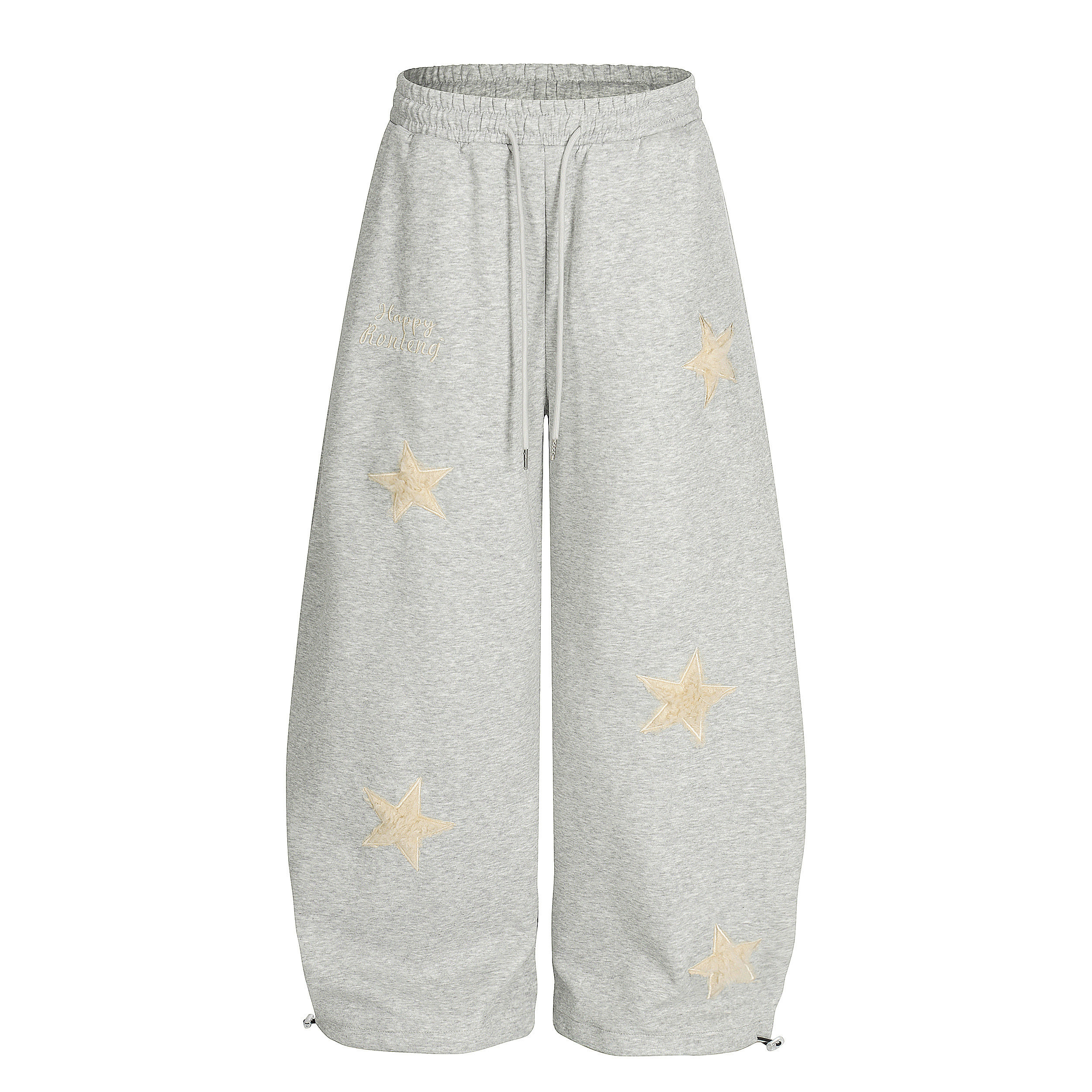 咖喱人星星刺绣卫裤女秋冬新款宽松显瘦百搭休闲运动阔腿拖地长裤,淘宝优惠券,粉丝福利购,淘宝优惠卷