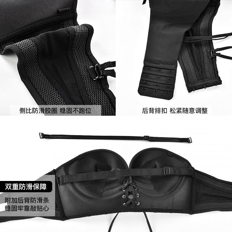肩带聚拢加厚无钢圈防滑绑带文胸 兰仪贝芬文胸