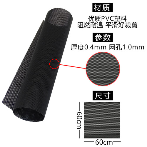 60X60CM电脑机箱防尘网大张机柜机房过滤灰尘PVC防尘网60公分宽 - 图0