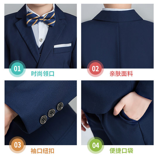 出租胖童礼服男童西装套装加肥加大童主持人西服儿童钢琴演出服