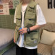 Dark trend sleeveless student functional vest