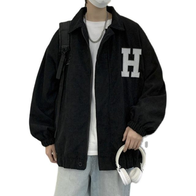 Hong Kong style retro trendy corduroy work jacket