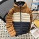 2025 winter spliced contrasting down cotton coat men's thickened retro windproof hooded bread jacket cotton jacket 2025 winter spliced contrasting down cotton coat men's thickened retro windproof hooded bread jacket cotton jacket
