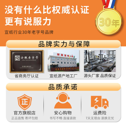 紫芳斋米字格宣纸书法专用纸作品纸带格子毛笔练习纸练毛笔字纸初学者练字纸毛边纸半生半熟生宣米格四尺对开 - 图3