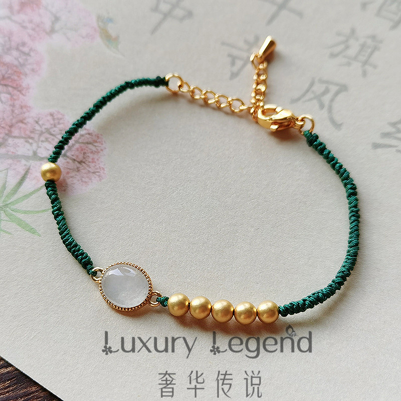 奢华传说花溪影悦己系列金镶玉手链 luxurylegend手链