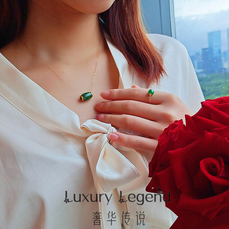 奢华传说喜悦己系列冰种满绿吊坠 luxurylegend颈饰