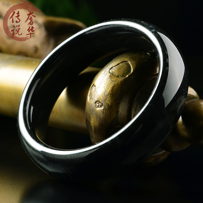 奢华传说好事近缅甸玉黑配玉手镯 luxurylegend手饰