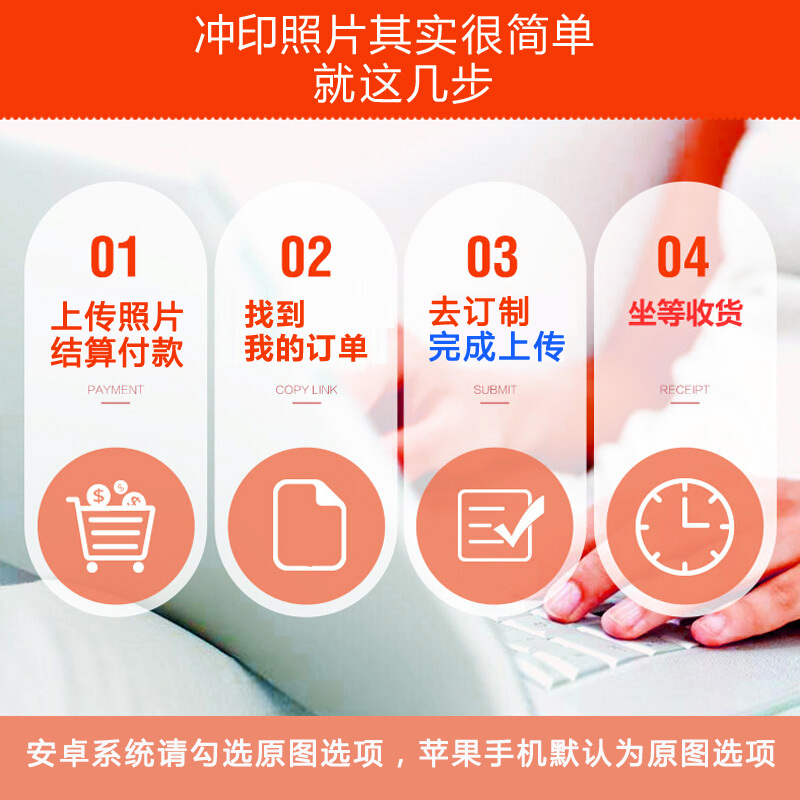 洗照片手机照片冲印冲洗打印5寸6寸7寸柯达高清100张相片相册塑封-图1