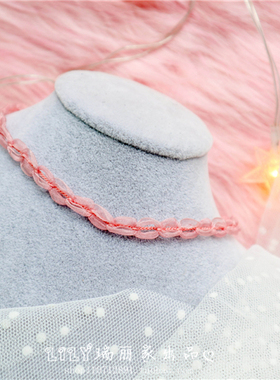 choker日韩风粉红色短款月亮项链