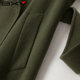 BXV temperament medium-length lace-up double-sided wool coat